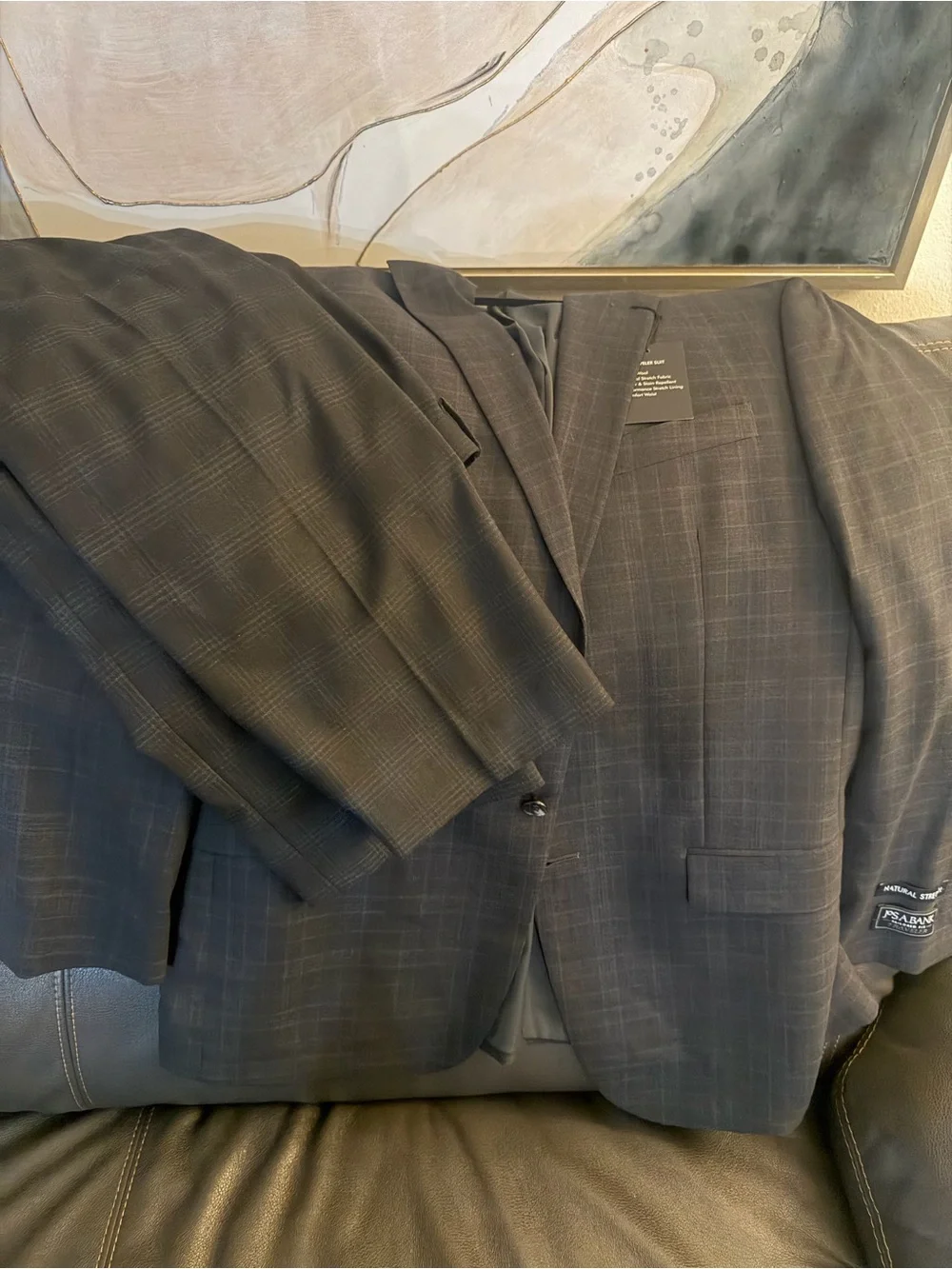 Jos. A. Bank Charcoal Plaid Suit Jacket